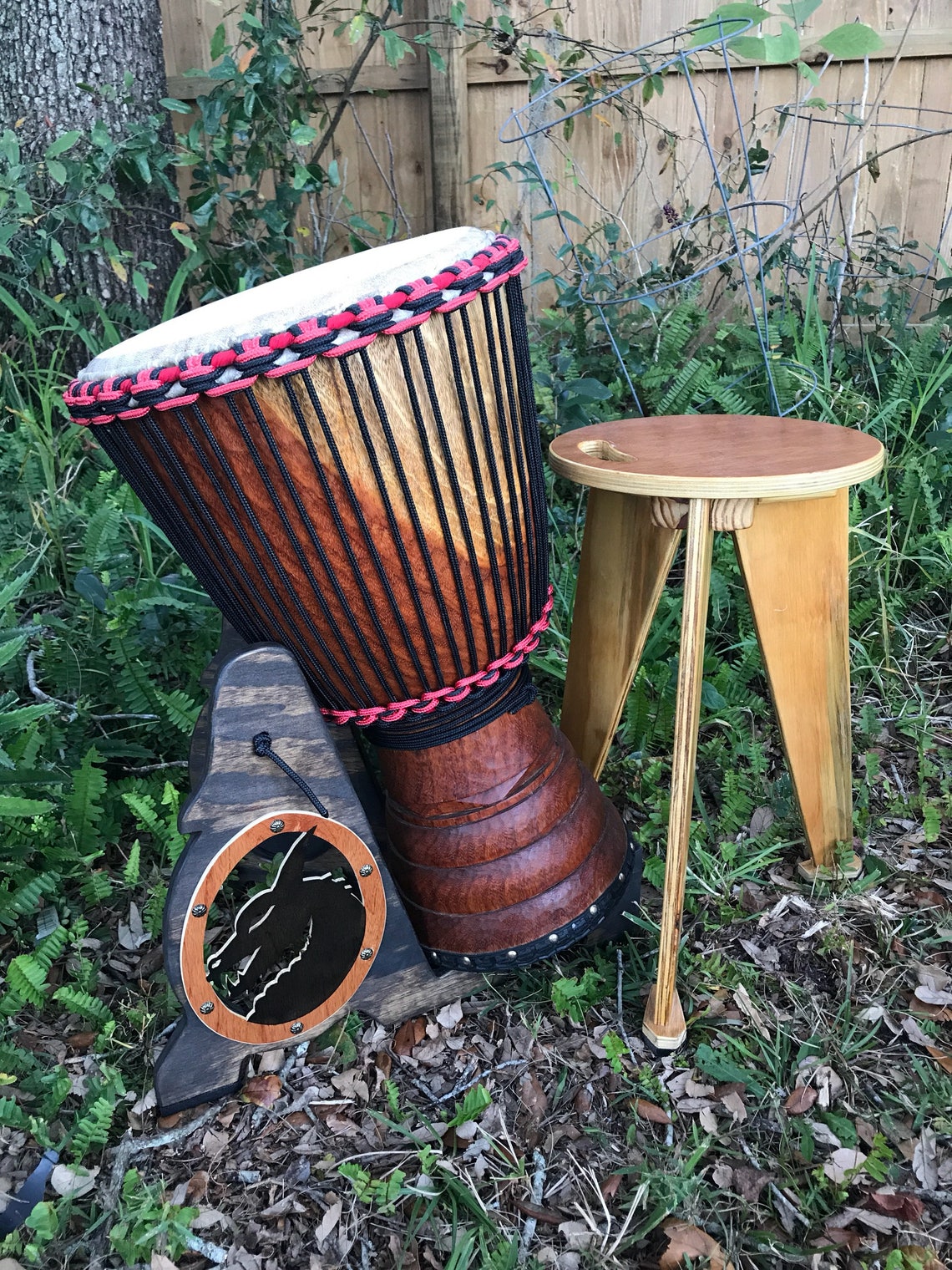 Dragon Djembe Sitting Model Stand African Hand Drum Stand Etsy