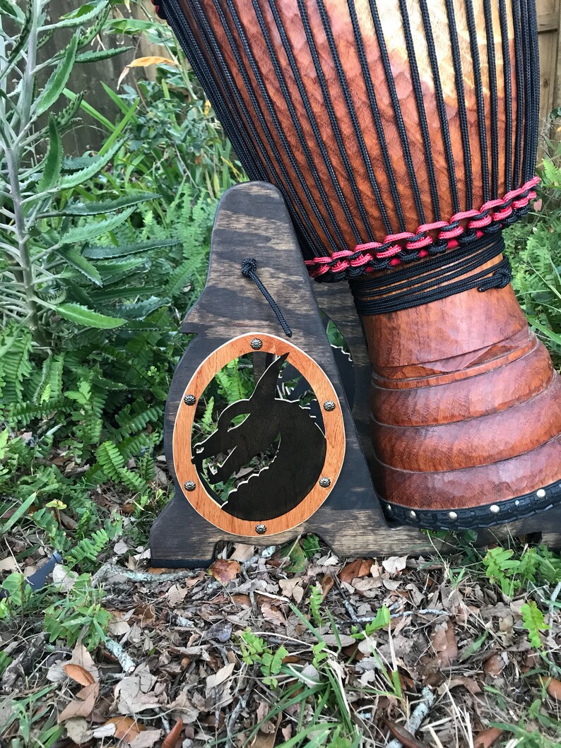 Dragon Djembe Sitting Model Stand African Hand Drum Stand Etsy