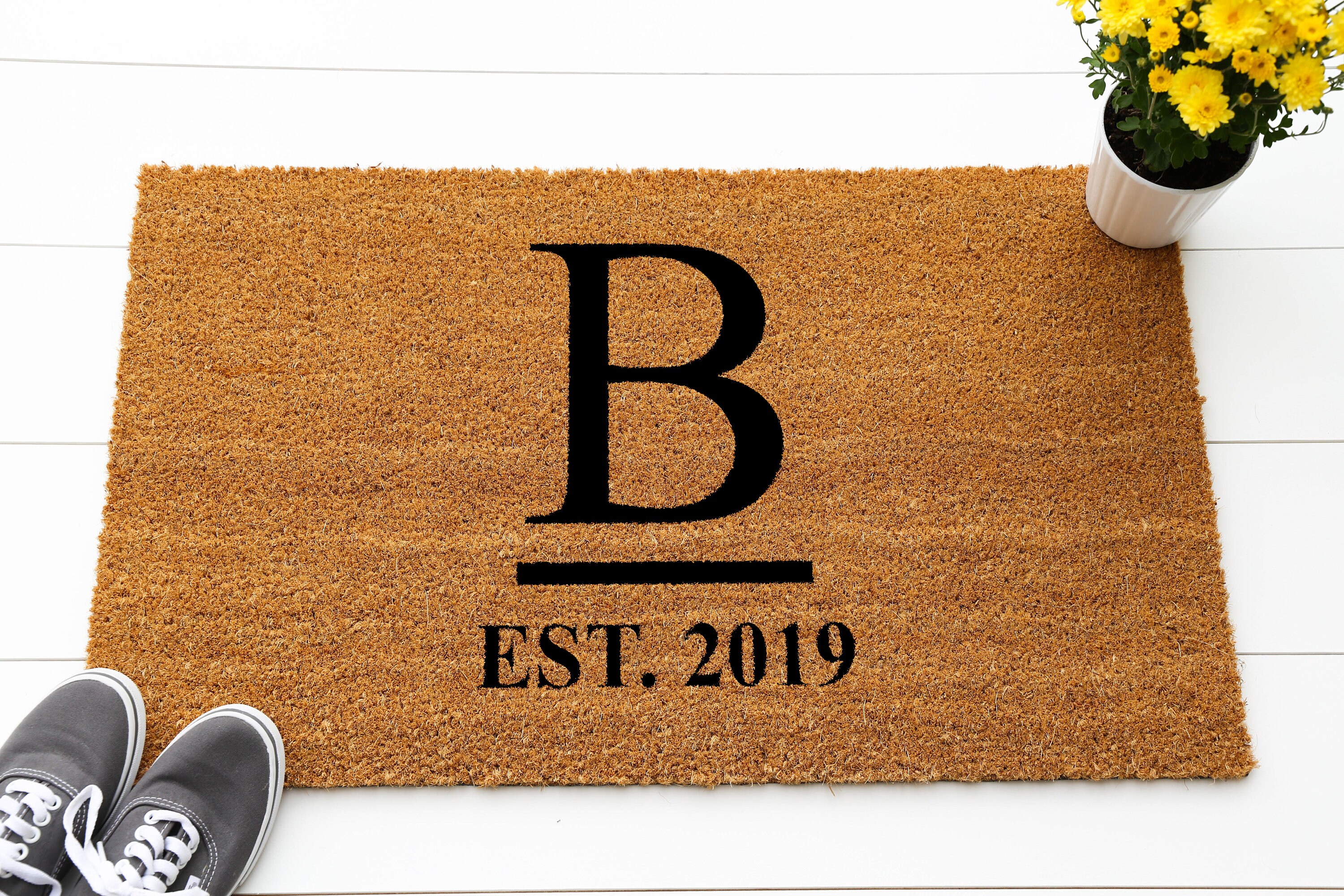 Last Name Letter Doormat Door Mat Custom Doormat Etsy