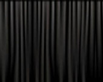 Stage Curtain /Theater 15H' x 30W'  BLACK  12oz Fire Retardant~ Backdrop W/FR Certificate !!