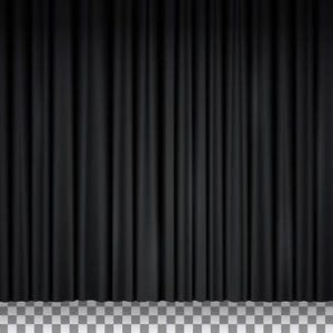 12'H x 15'W Stage Curtain /Theater BLACK  12oz Fire Retardant~ Backdrop