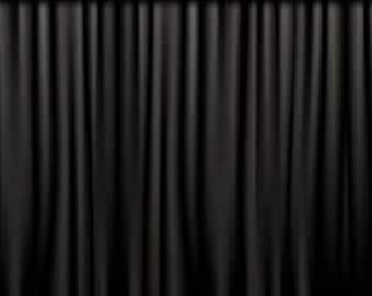 Stage Curtain /Theater 12' x 17.5'  BLACK 12oz-  Fire Retardant~ Backdrop