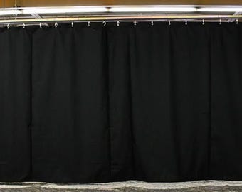Nice  9H x 20W  Black Fire Retardant 9oz  Duvetyne Stage Curtain