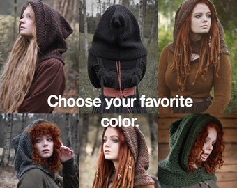 Custom-made handwoven hood in the colors of your choice. Please contact before purchase.
