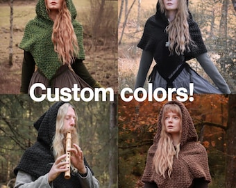 Custom-made big Skjoldehamn hood in the colors of your choice. Handwoven. Please contact before purchase.