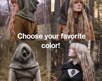 Custom-made hood in the colors of your choice. Handwoven. Please contact before purchase.