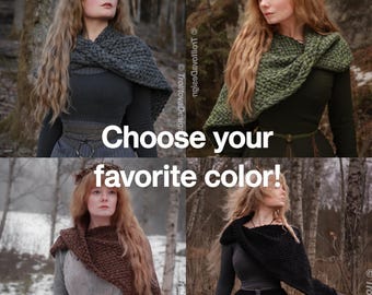 Custom-made twisted capelet in the colors of your choice. Handwoven. Please contact before purchase.