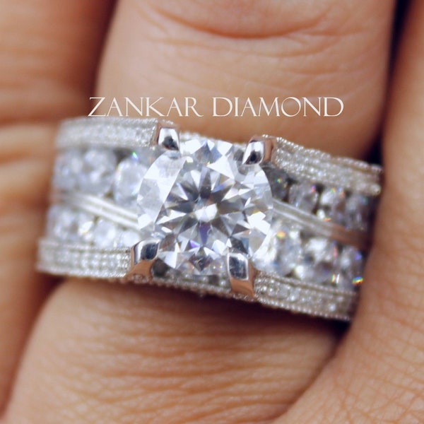 Wide Engagement Ring Etsy