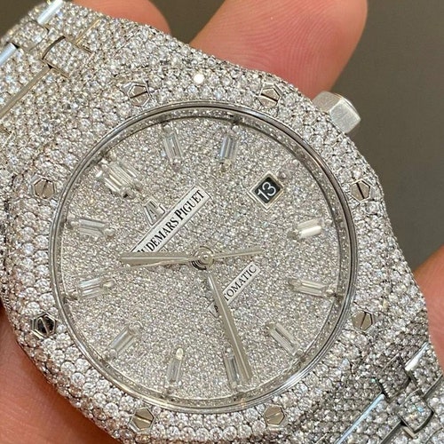 VVS Moissanite Diamond Watch Iced Out Moissanite Watch Studded - Etsy