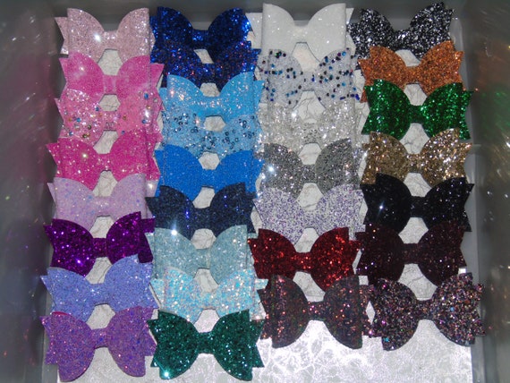 Sparkling Glitter Girl Hair Bow Clip Headband Bobble Girls Baby 2.5/"