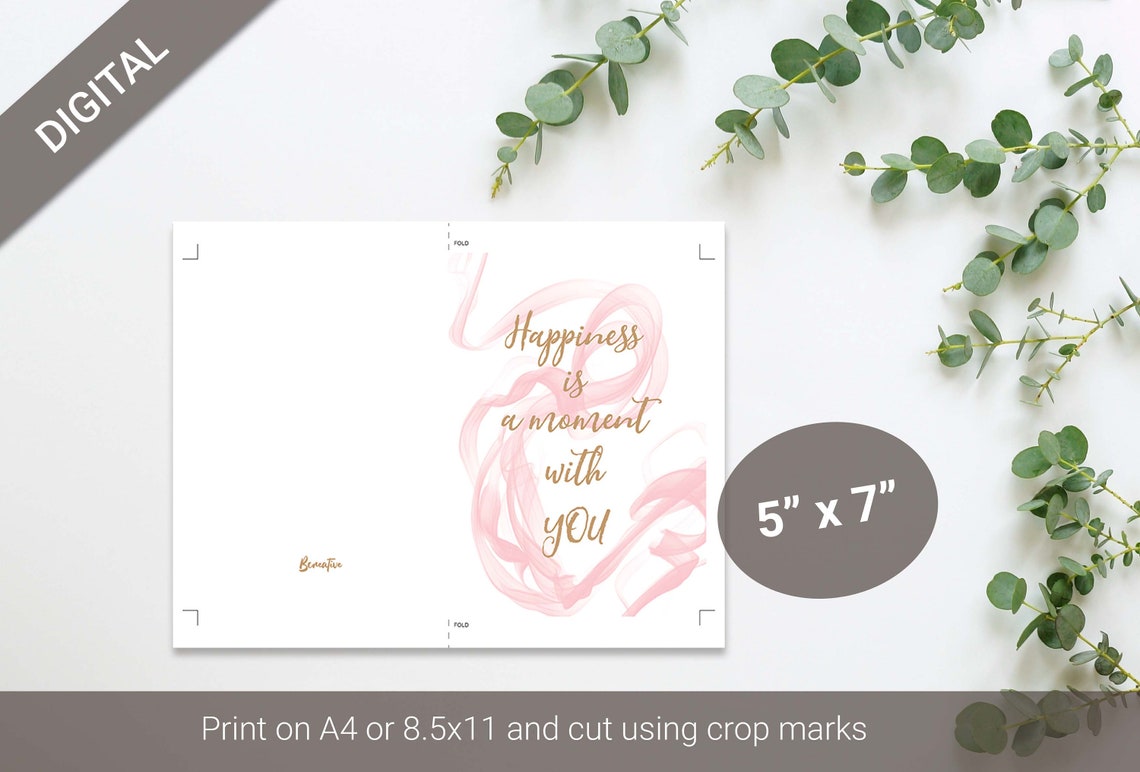 Printable Happy Anniversary Greeting Card, Wedding Anniversary Card ...