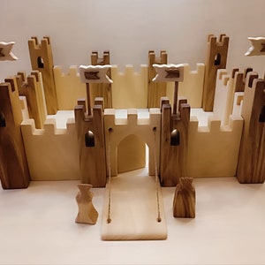 The Castle Montessori linden and elm wood educational wooden toy puzzle