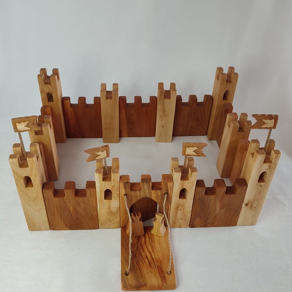 The Castle Montessori black alder wood educational wooden toy puzzle
