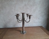 Modernist chrome metal chandelier