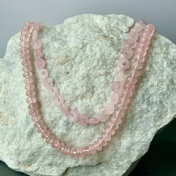 Rose Quartz Rondelle Rose Quartz Choice Rose Gemstone Rose Quartz GoGo Bead Prix de vente Perles Bijoux Fourniture Belle Qualité Full Strand