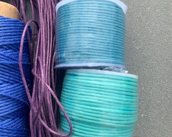 Vegan Jewelry Cord Lot Hemp Cotton 1mm Necklace Cord Bracelet Cord