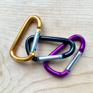 Mosquetón de colores llamativos, juego de 5 ganchos para bolsos de gran calidad, clips para llaveros, accesorios para bolsos, mochilas, accesorios para Destash