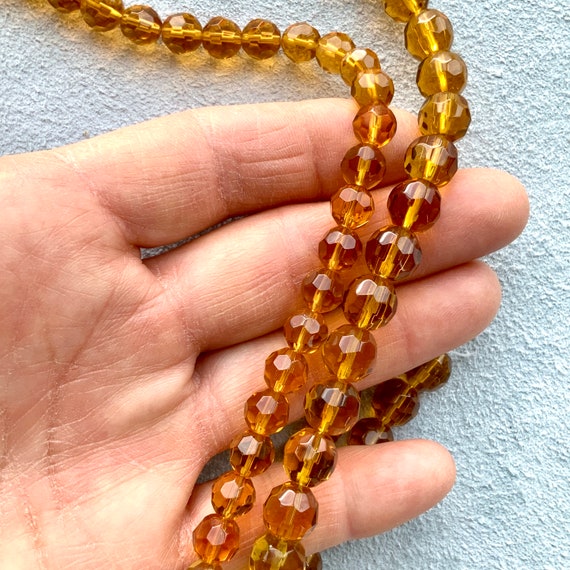 Assortment Amber Color Crystal Bead 