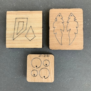 Leather Earrings Cutting Dies New Cutting Dies Leatherwork for Sissix Big Shot Cutting Machine PreOwned Destash Paper Cutting Scrapbooking
