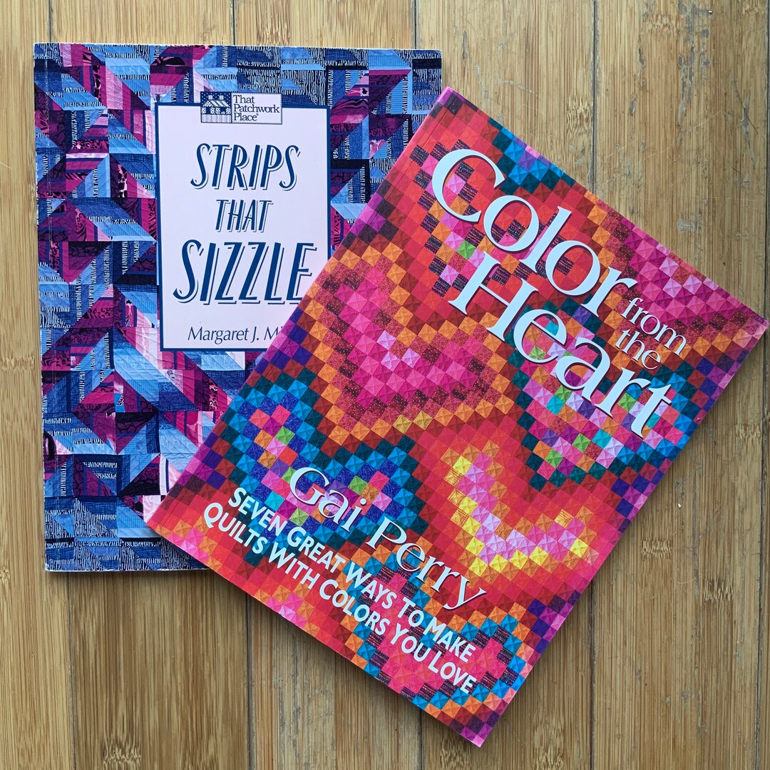 Vintage Quilt Books Fiber Art Quilting Books Color From the Heart by Gai Perry Strips That