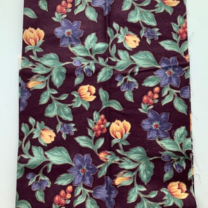 Cotton Upholstery Fabric Quilting Sewing Fabric Slightly Gold Accented Floral Home Decor Fabric Clothing Crafts Fabric Nature Theme Fabric