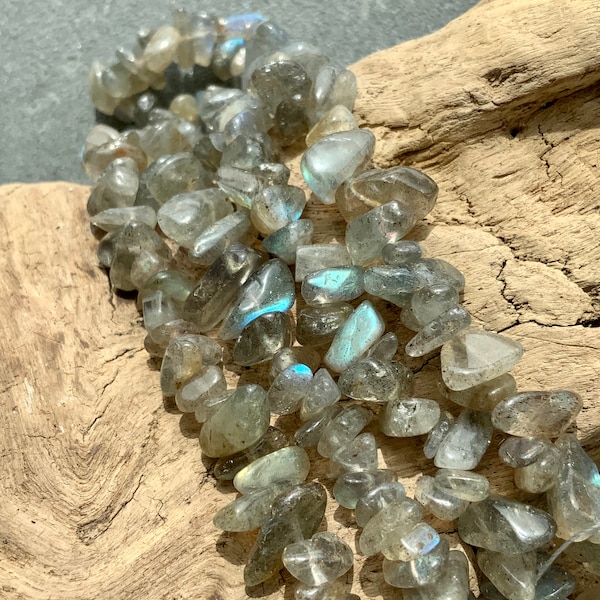 Labradorite Chip Nugget Bead Long 34” Strand Labradorite Irregular Pebble Destash Sale Price Jewelry Making Supply Gemstone Chip Bead