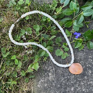 Puka Shell Necklace Natural PreOwned Upcycled  Beachy Ocean Surfer Vibe Natural Tropical Summer Jewelry