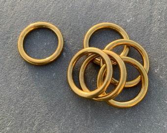 Solid Brass O Rings Vintage Brass Leatherwork Supply Large Brass Ring For Leatherwork Purse Belt Bracelet Making 1980 Quality Leather Supply