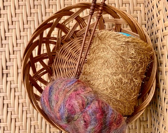 Ironstone Mohair Destash Yarn Collection Lot 2 Skeins Large Cone Feather Eyelash Novelty Yarn Knitting Crochet Autumn Color Designer Yarn