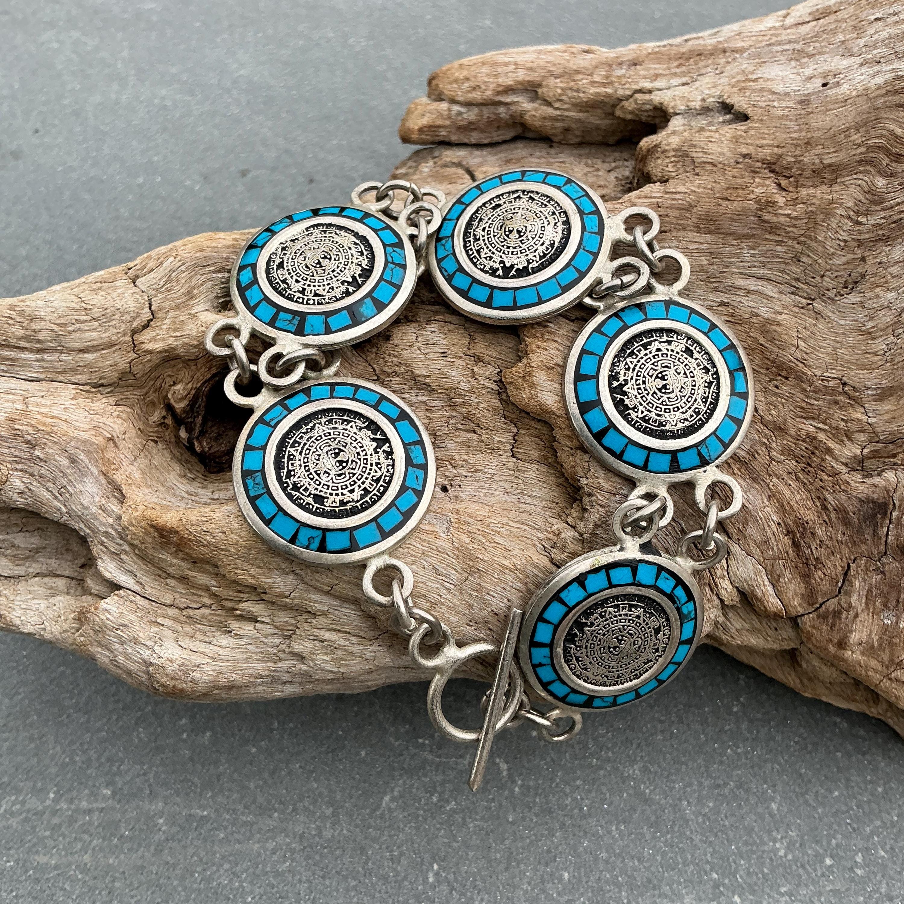 Vintage Mexican Silver Bracelet - Etsy