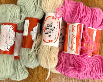 Needlepoint Yarn Virgin Wool Destash Bargain Lot Yarn PreOwned Craft Supply Needlework Tapestry Yarn Dritz & Lady Handicraft Brand Like New