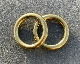 Solid Brass 7/8” O Ring Vintage Brass Leatherwork Supply Brass Rings For Leatherwork Purse Making Belt Making 1980 Quality Leather Supply