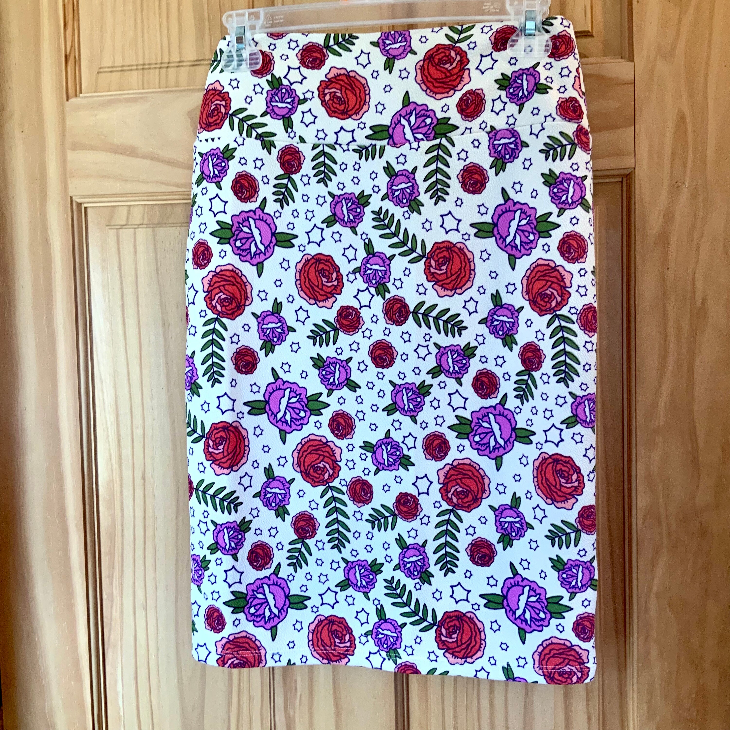 Jupe Femme Lularoe Azur – Géométrique, Bleue – Taille L (neuve Sans étiquette)