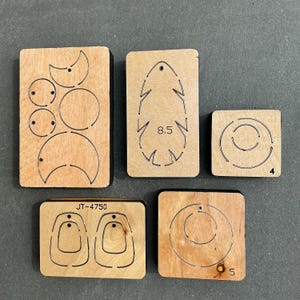 Leather Earrings Cutting Dies New Cutting Dies Leatherwork for Sissix Big Shot Cutting Machine PreOwned Destash Paper Cutting Scrapbooking