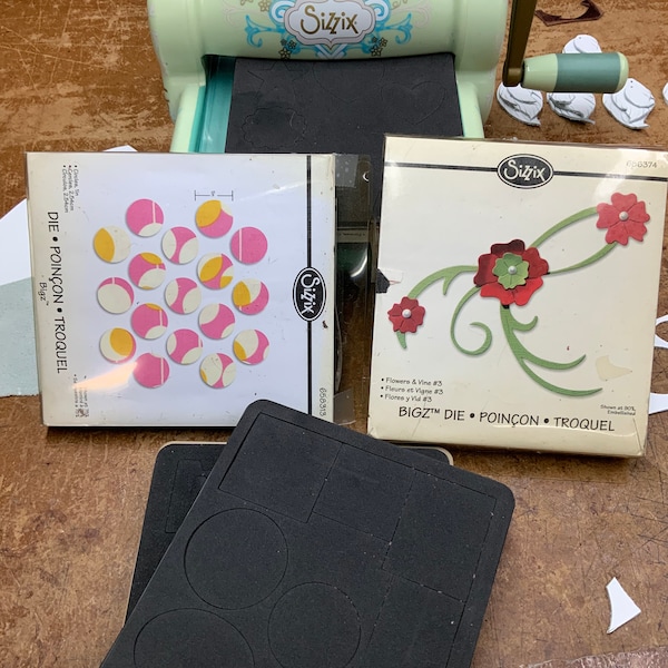 Sizzix Dies Sizzix Bigz Dies to cut Leather Earrings New Dies for Cutting Leather PreOwned Leather Dies Destash Paper Cutting Scrapbooking