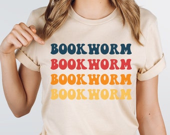 Bookworm T-shirt, Shirt for Reading Lover, Book Lover T-shirt, Gift for Librarian, Gift for Reading Teacher, Unisex Jersey Short Sleeve Tee