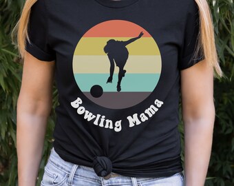 Bowling Mom T-shirt, Bowling Shirt for Mom, Mother's Day Gift, Birthday Gift for Her, Trendy Retro Mom Shirt, Unisex Short Sleeve Tee