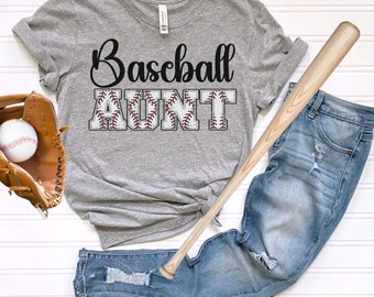 Custom Baseball Aunt T-shirt, Game Day Shirt, Birthday Gift for Aunt, Custom Player Number Aunt Shirt, Cool Aunt T-shirt, Sporty Aunt Gift