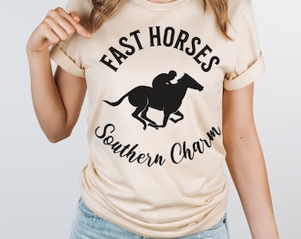 Horse Racing Shirt, Gift for Horse Lover, Kentucky Derby Shirt, Derby Day Tee, Equestrian Gift, Horse Trainer Gift, Unisex Short Sleeve Tee