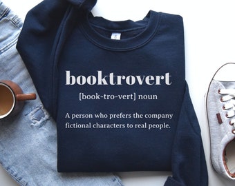 Book Lover Sweatshirt., Booktrovert Sweater, Funny Gift for Librarian, Reading Lover Sweatshirt, Unisex Crewneck Sweatshirt