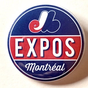 Montreal Expos Vintage Baseball Team Logo 2 1/4 inch in diameter pin/button or magnet NEW!