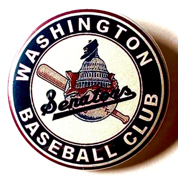 Washington Senators Vintage Baseball Team Logo 2 1/4 inch in diameter pin/button NEW!