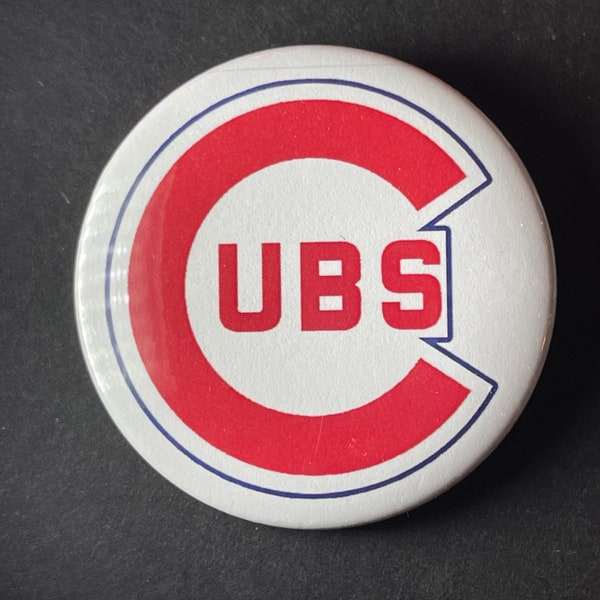 Chicago Cubs classic baseball outline Logo 2 1/4 inch button/pin