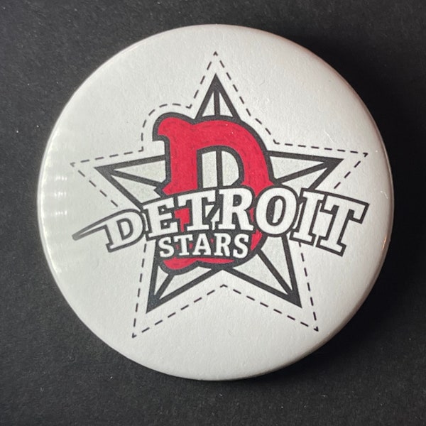 Detroit Stars Negro League baseball logo vintage designed 2 1/4 inch diameter pin/button NEW!