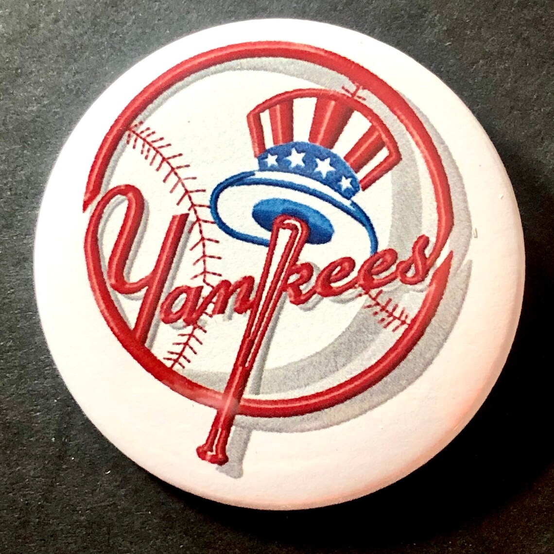 Vintage New York Yankees Top Hat Baseball Team Logo 2 1/4 Inch Etsy