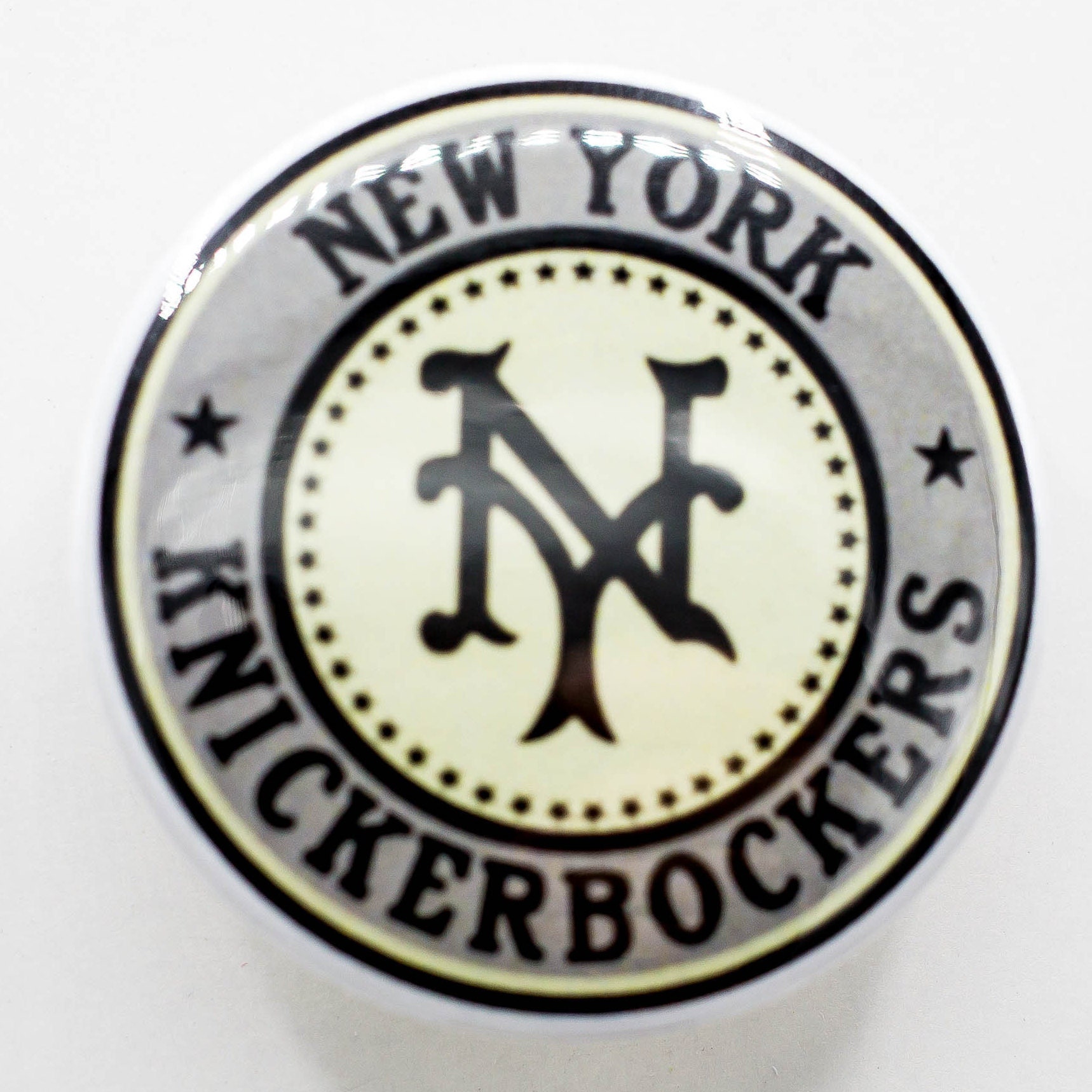 New York Knickerbockers Vintage Baseball Team Logo 2 1/4 inch in diameter  pin/button NEW!