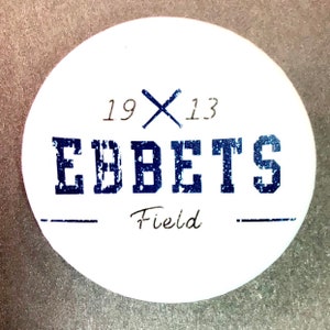 Brooklyn Dodgers Ebbets Field Vintage designed Baseball Team Logo 2 1/4 inch in diameter pin/button or magnet NEW!