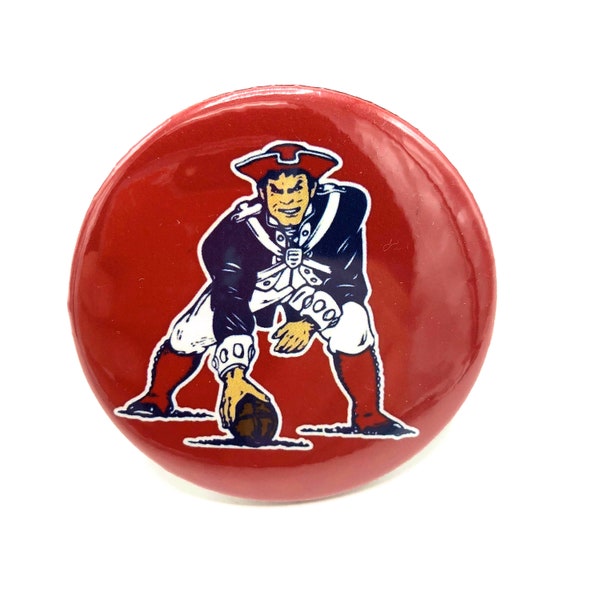 Pat Patriot vintage New England Patriots Super Bowl 53 LIII Logo 2 1/4 inch button/pin