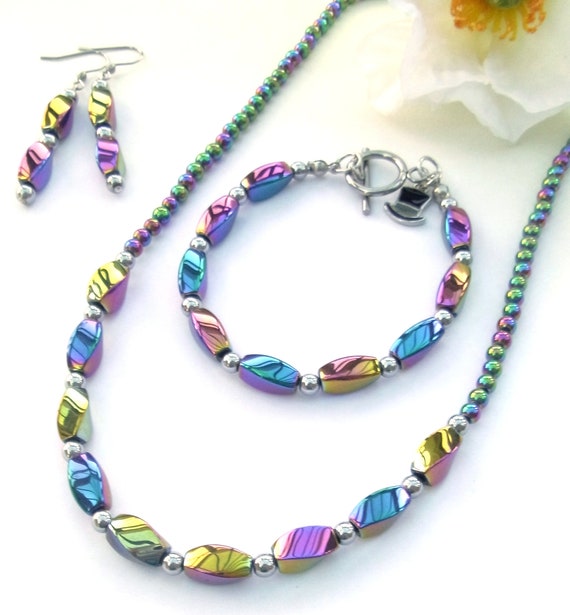 Haematite earrings sale