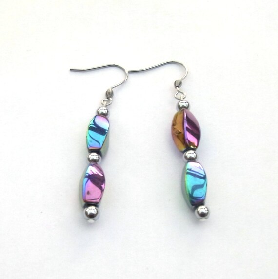 Haematite earrings best sale